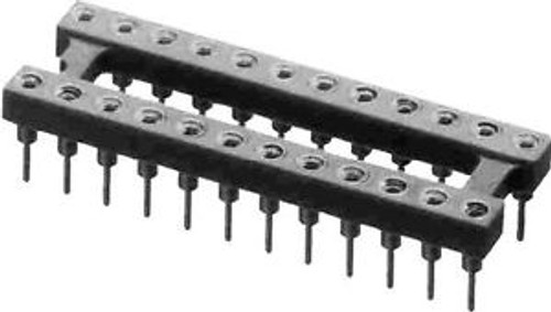 Ic & Component Sockets 24P Solder Tin/Gld
