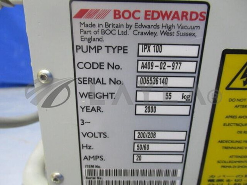 Dry Pump P/n Ipx100a M/n Ipx 100a