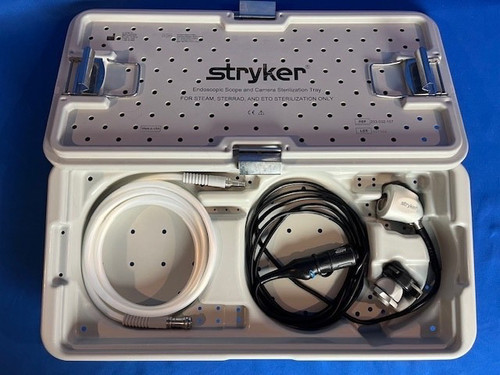 Stryker 1488 Hd Camera Head, Coupler, Light Cable and Tray