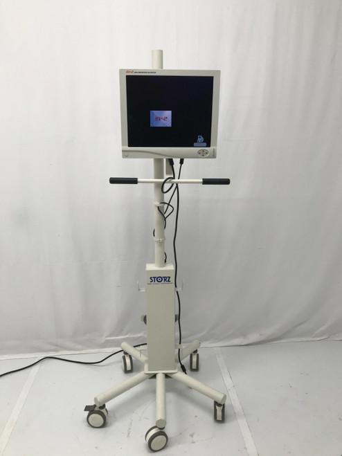 Stryker 19" Sv-2 Flat Panel Hd Monitor with Rolling Cart - Used