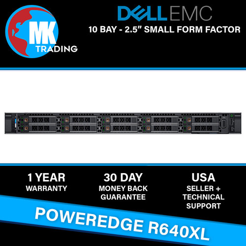 Dell Poweredge R640xl 10b Sff 1u Server -v3- Choose Cpus/ram/drives - Wholesale