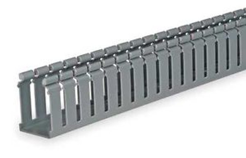 PANDUIT H4X4LG6 Wire Duct,Hinging Cover,Gray,L 6 Ft