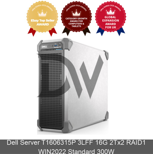 Dell Server T1606315p 3lff 16g 2tx2 Raid1 Win2022 Standard 300w Server Computer