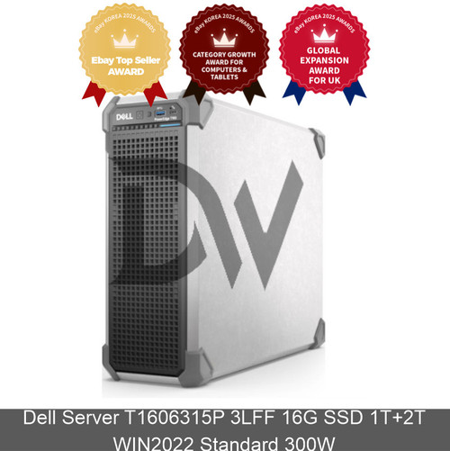 Dell Server T1606315p 3lff 16g Ssd 1t+2t Win2022 Standard 300w Server Computer