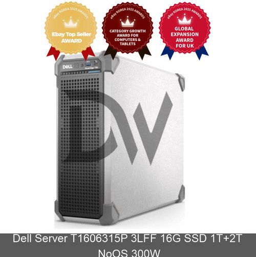 Dell Server T1606315p 3lff 16g Ssd 1t+2t Noos 300w Server Computer