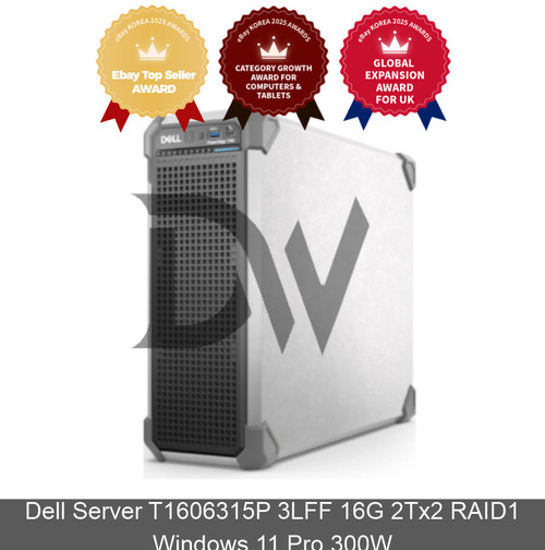 Dell Server T1606315p 3lff 16g 2tx2 Raid1 Windows 11 Pro 300w Server Computer