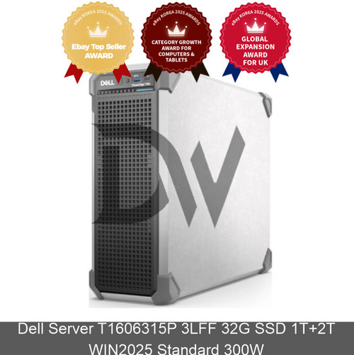 Dell Server T1606315p 3lff 32g Ssd 1t+2t Win2025 Standard 300w Server Computer