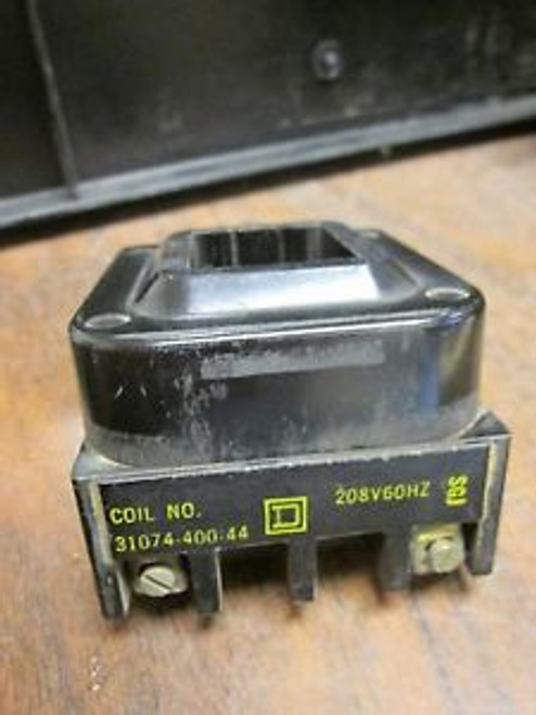 Square D Magnetic Coil 31074-400-44 208V @ 60Hz Used