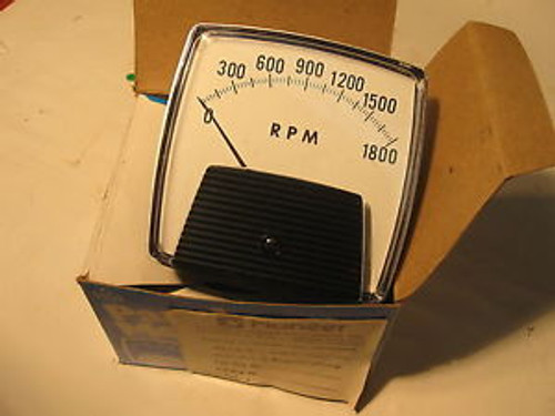 GE (Pioneer) Tachometer Panel Meter 0-1800 RPM Model 250-3 100 DCuA 3.5 x 3.5