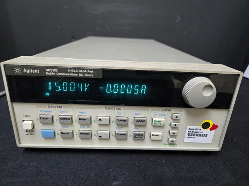 Agilent 66311b Mobile Dc Power Supply 0-15v 0-3a