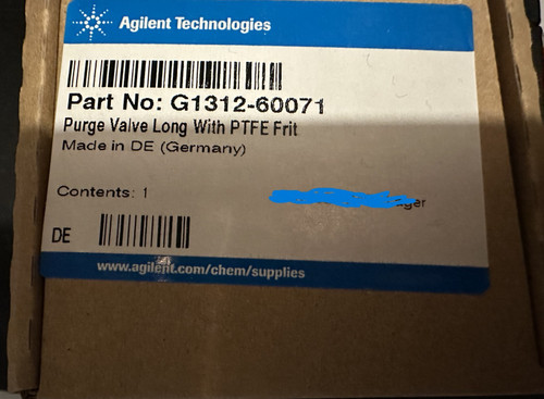 Agilent G1312-60071 Purge Valve with Ptfe Frit