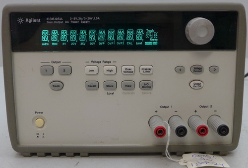 Agilent E3646a Dual Output Dc Power Supply 0-20v