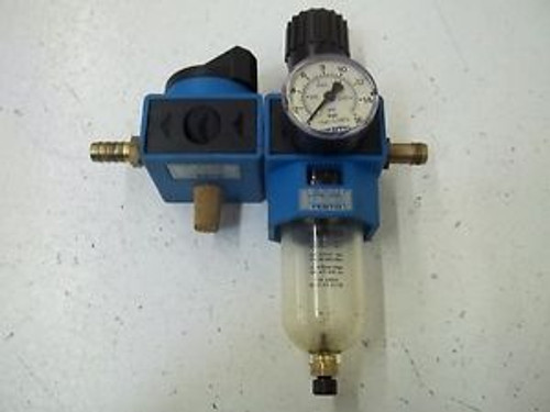 FESTO LFR-3/8-S-B W/HE-3/8-S-B FILTER REGULATOR USED