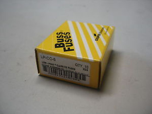 COOPER BUSSMANN LP-CC-6 LOW-PEAK CLASS CC FUSES 6A DUAL-ELEMENT BOX OF 10 New