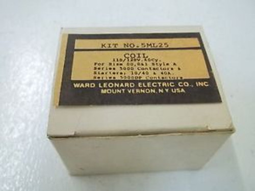 6 WARD LEONARD ELECTRIC 5ML25 COIL 110/120V NEW IN A BOX