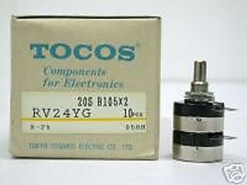 10pc COSMOS TOCOS Potentiometer RV24YG B1M?x2 B 1M?x2 24mm Japan