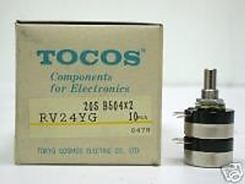 10pc COSMOS TOCOS Potentiometer RV24YG B500K?x2 B 500Kx2 500K x2 24mm Japan