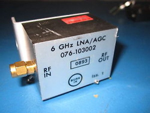 HARRIS Low Noise Amplifier Automatic Gain Control 6 Ghz LNA/AGC 076-103002