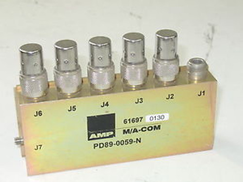 AMP M/A-COM PD89-0059-N 6-PORT FILTER + 5 NTRM-50 50 OHM TERMINATION LOADS