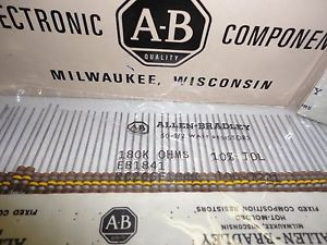 NOS 1000PCS ALLEN BRADLEY RC20 180K-1/2-10% CARBON COMP. RESISTOR