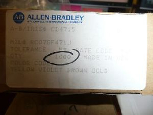 1000PCS  Allen Bradley  RC07GF471J 1/4 watt Carbon resistors