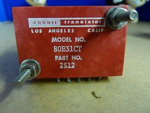 Abbott Transistor Transformer (2 available) 80E18CT 31V 115V 400Hz (K1)