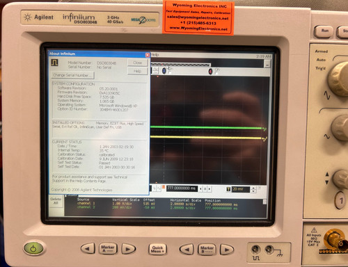 Agilent Dso80304b Digital Signal Oscilloscope 3ghz 40gs/s