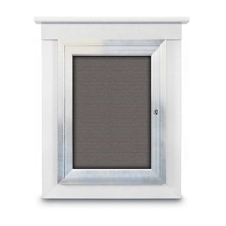 UNITED VISUAL PRODUCTS Sliding Glass Enclosed Letterboard,96"x4 - UV9009ACS-BRONZE-BURGUN