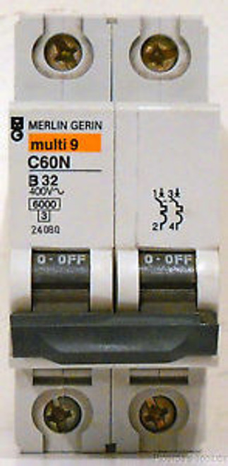 New Schneider Electric 32A Miniature Circuit Breaker C60N-B32 24080