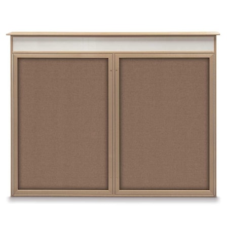 UNITED VISUAL PRODUCTS Single Door Enclosed Indoor Letterboard - UV1125-BRONZE-BURGUN