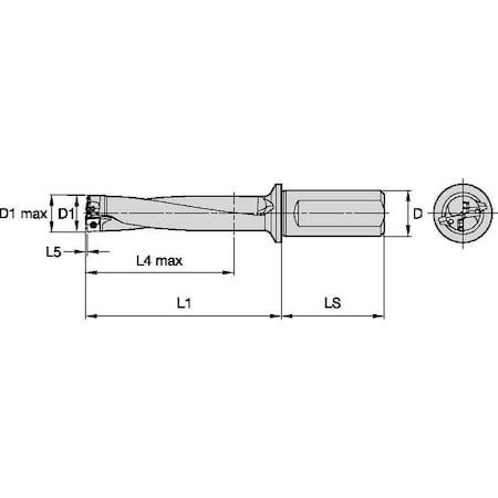 WIDIA Indexable Insert Drill,40.00mm,tcf - 5578739