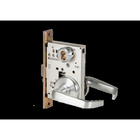 BEST Mortise 45h Lock, Intruder, Lever, Rose, Satin Chrome, Lhrb - 45H7INL15H626LHRB