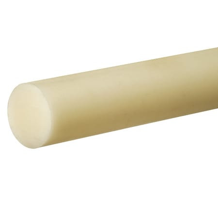 N/A Off-white Ptfe Ptfe Rod 6 Ft L, 1 1/4 in Dia. - PR-PTFE-GF-29