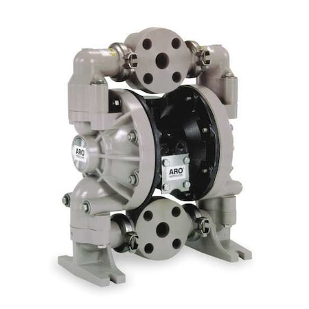 ARO Double Diaphragm Pump, Polypropylene, Air Operated, Ptfe, 100 Gpm - 6661U3-344-C