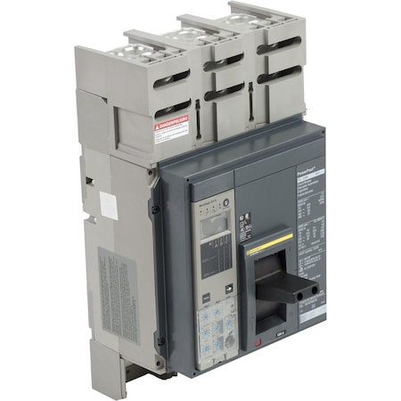 SQUARE D Molded Case Circuit Breaker, Powerpact P Series, 1200a, 3 Pole, 480v Ac, 125ka at 240v Ac - PLM34120CU44A