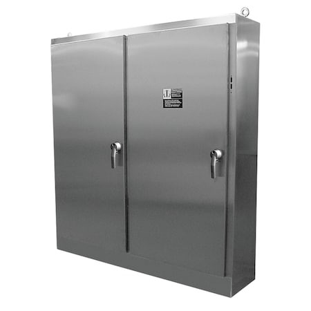 NVENT HOFFMAN 3 Point Latch with Padlock Handle Electrical Enclosures, 84.12 in H, 18.12 in D, 40-1/4 in W - A84XM4018SSN4