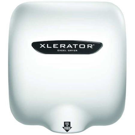 EXCEL DRYER Automatic Hand Dryer, 10 Sec Dry, 68 to 76, 208 to 277v Ac, White, Smooth - XL-BWV-1.1N-H-208-277V