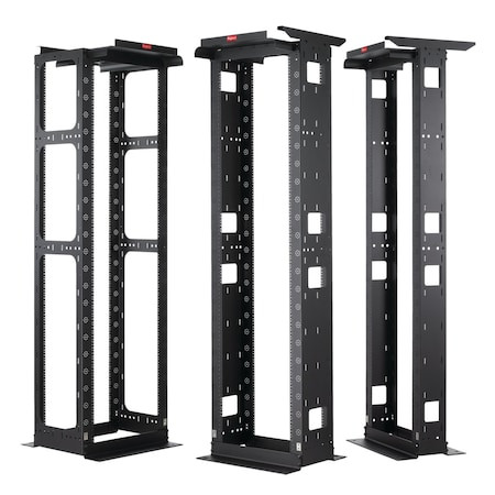 NVENT HOFFMAN Maxrack Open Frame System, 98.13x24.00x26.25, Black, Aluminum - M9616B51