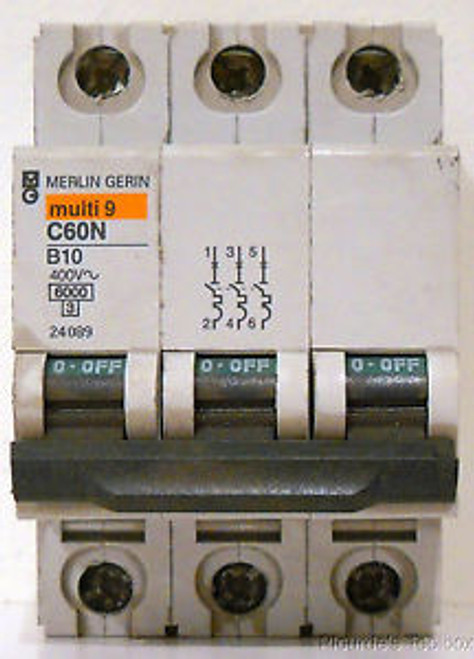 New Schneider Electric Multi-9 10 Amp Miniature Circuit Breaker 24089 C60N-B10