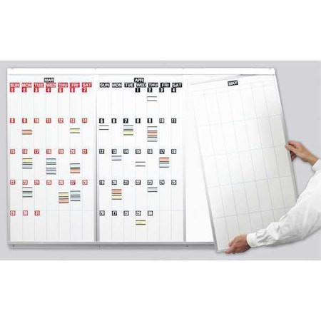 MAGNA VISUAL 48 X 18" Modular Calendar Board Kit - CBK-4818