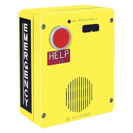 GAI-TRONICS Emergency Telephone,single Button - 393-810A