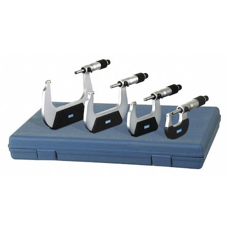 FOWLER Outside Inch Micrometer Set,0- 4"/.00 - 522292140