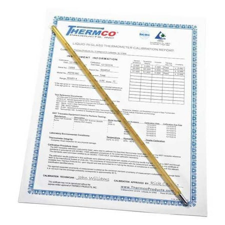 THERMCO Cert -24, -18, -12, -6, 0f, Astm133c - ACC133CFC