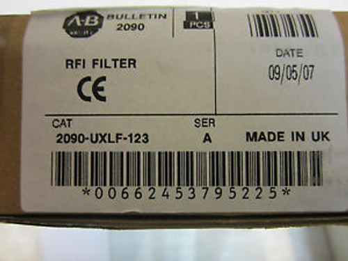 ALLEN BRADLEY RFI FILTER 2090-UXLF-123 SER. A