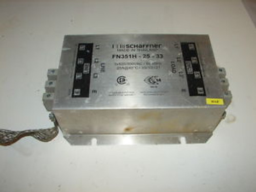 SCHAFFNER FN351H-25-33 POWER LINE FILTER 25A 32.7MA XLNT