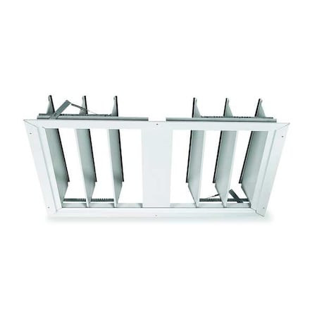 DAYTON 42 in 43"h 32"w Aluminum Ceiling Truss Damper, 41 in X 30 In, Aluminum - 3HHR9