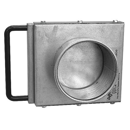NORDFAB Round Blast Gate, Galvanized Steel, 22 Ga, 13 1/2 in W, 5 in L, 16-1/4" H - 8010004630