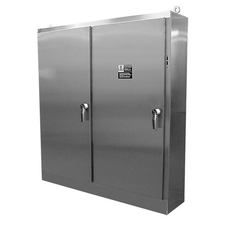NVENT HOFFMAN 3 Point Latch with Padlock Handle Electrical Enclosures, 72.12 in H, 18.12 in D, 28-1/4 in W - A72XM2818SSN4
