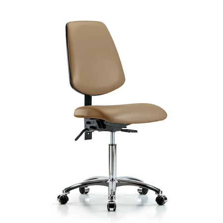 BLUE RIDGE ERGONOMICS Vin Med Ben Chair W/ Med Bk Cast Taupe - BR-VMBCH-MB-CR-T0-A0-NF-CC-8584