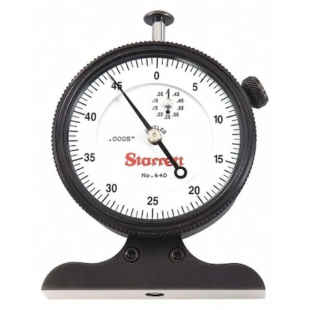 STARRETT Dial Depth Gage,0 to 1/2" Range - 640JZ